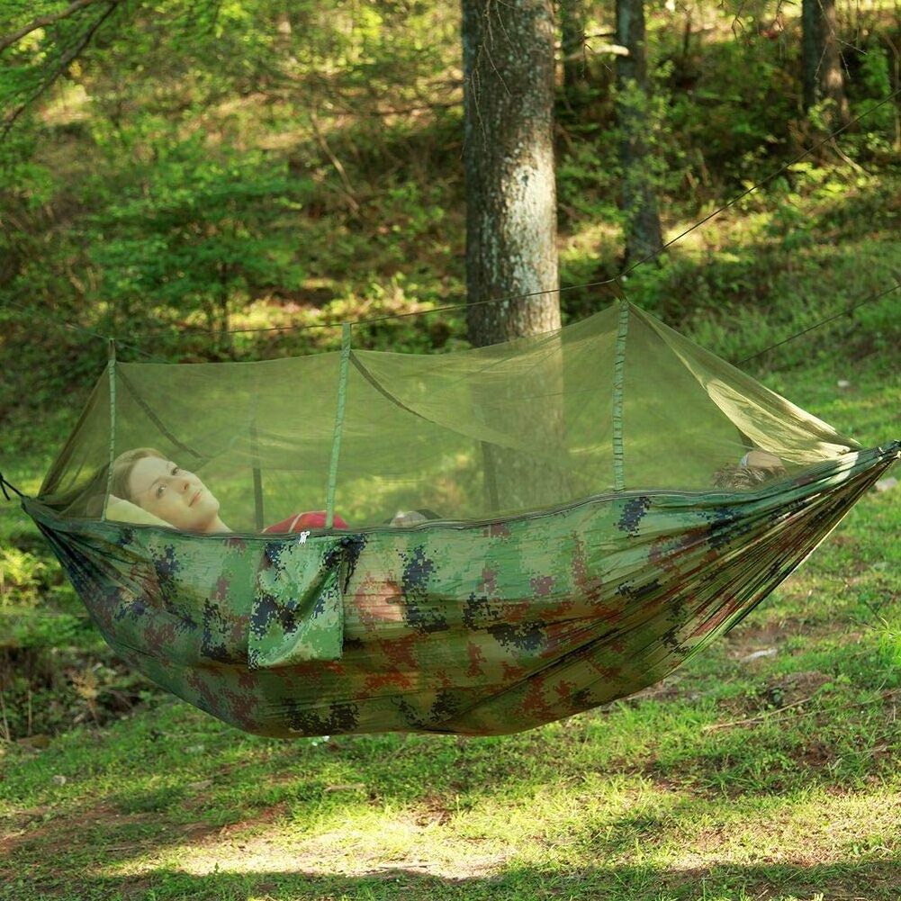 Camping Hammock with Net Single Hammock with House-Like Net- Easy Setup & Pack Lightweight Portable Backpacking Outdoor