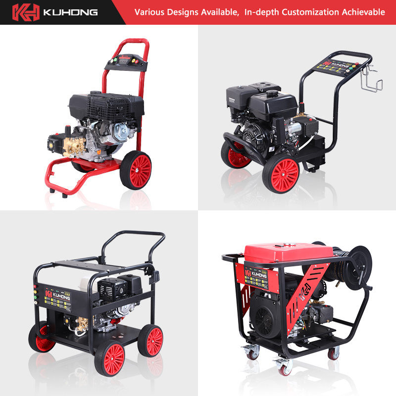 KUHONG 15L / Min 300Bar Commercial Pressure Washer Gasoline High Pressure Washer Jet Pressure Cleaners