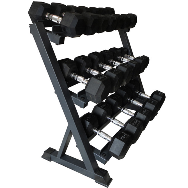 Gym Equipment Dumbbell Rack 3-Tier Commercial Dumbbell Rack Dumbbell Set Gym For Sale