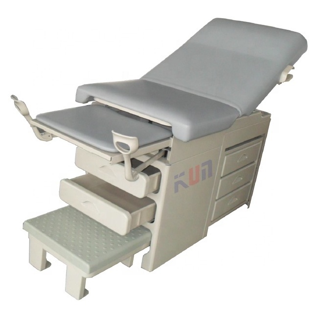 Medical Manual Ob Gyno Exam Table with Stirrups