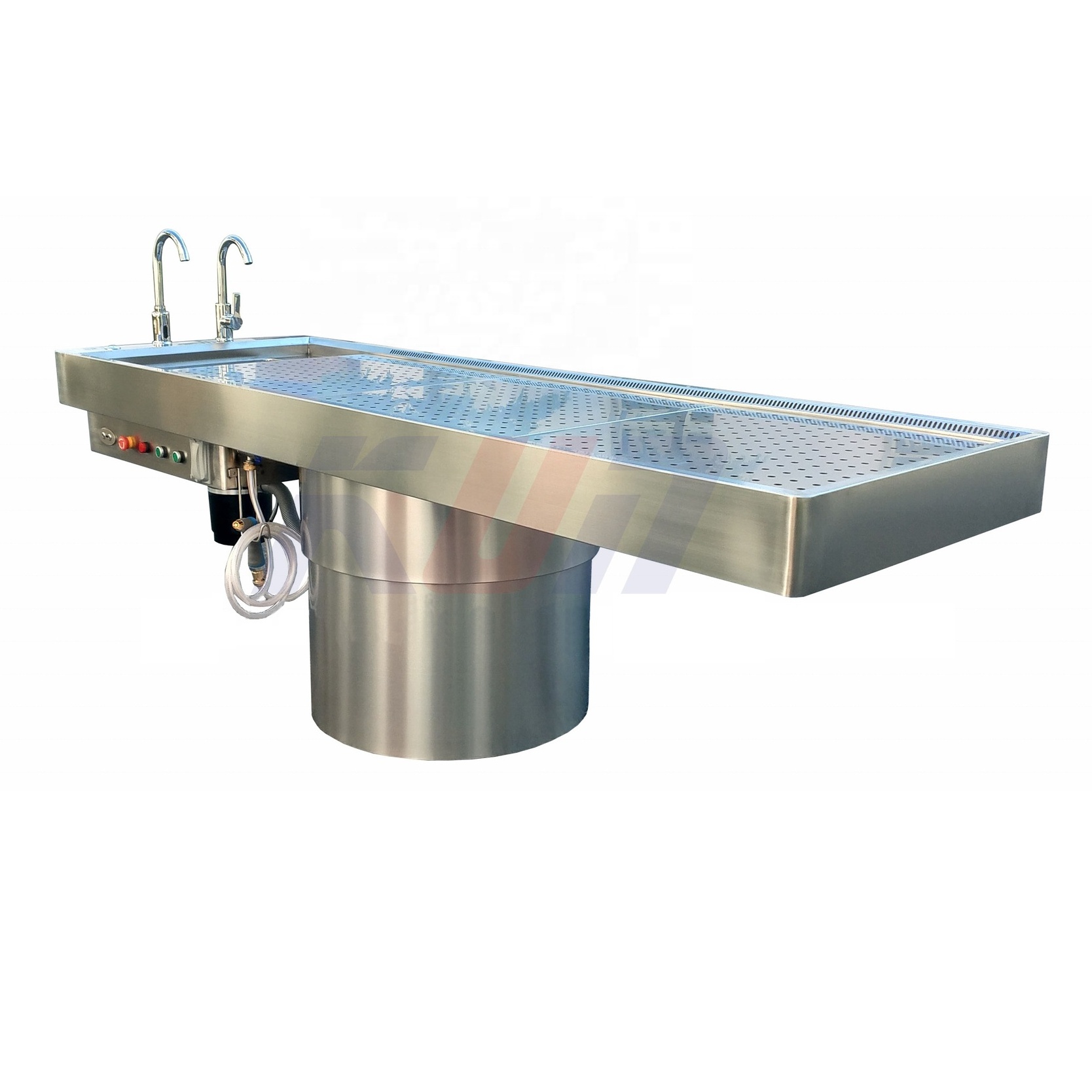 CE Quality Funeral Autopsy Equipment Lifting Stainless Anatomy Dissection Embalming Table