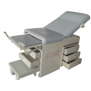 Medical Manual Ob Gyno Exam Table with Stirrups