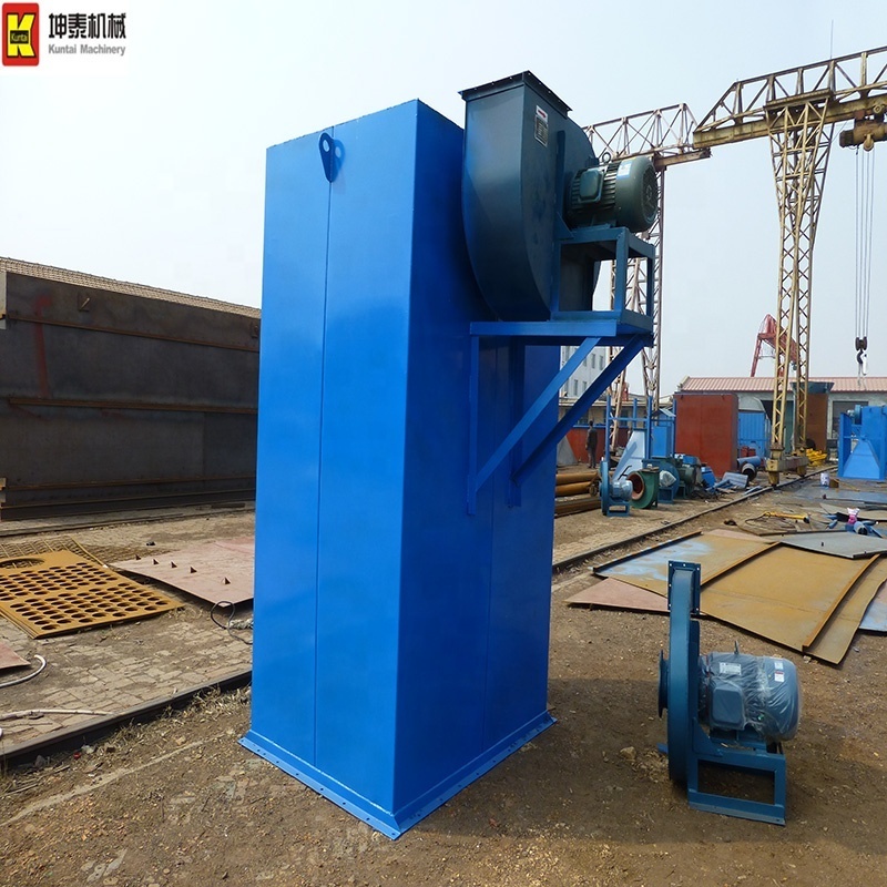 Bag dust collector on top of large silo in cement plant