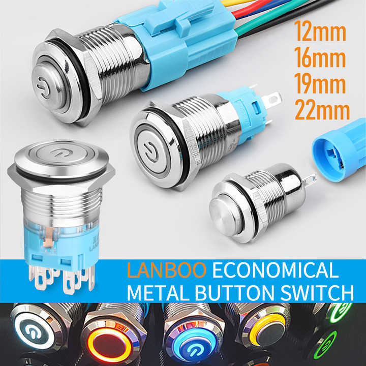 LANBOO LED High Current Botton Switch Push Botton Switch with LED