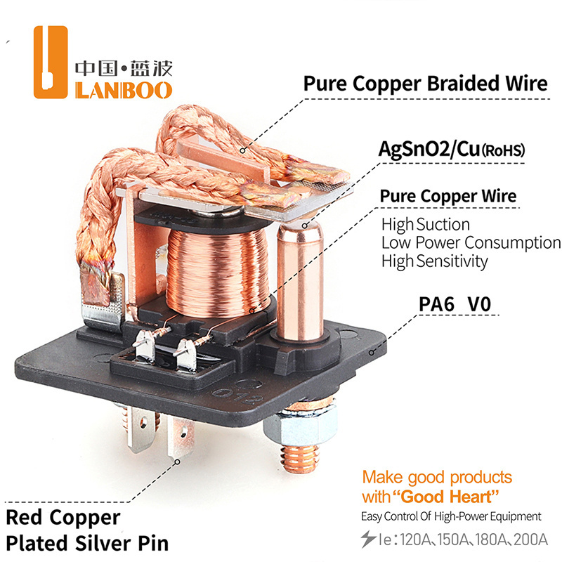 Power Relay, Heavy Duty Battery Isolator, Disconnect Switch for Bus Truck Machine