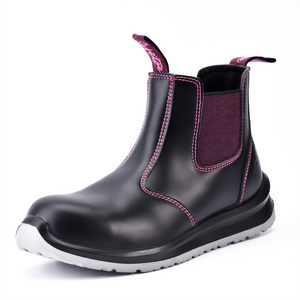 2021 New Design Women Safety Shoes Female Work Boots No Lace Boots