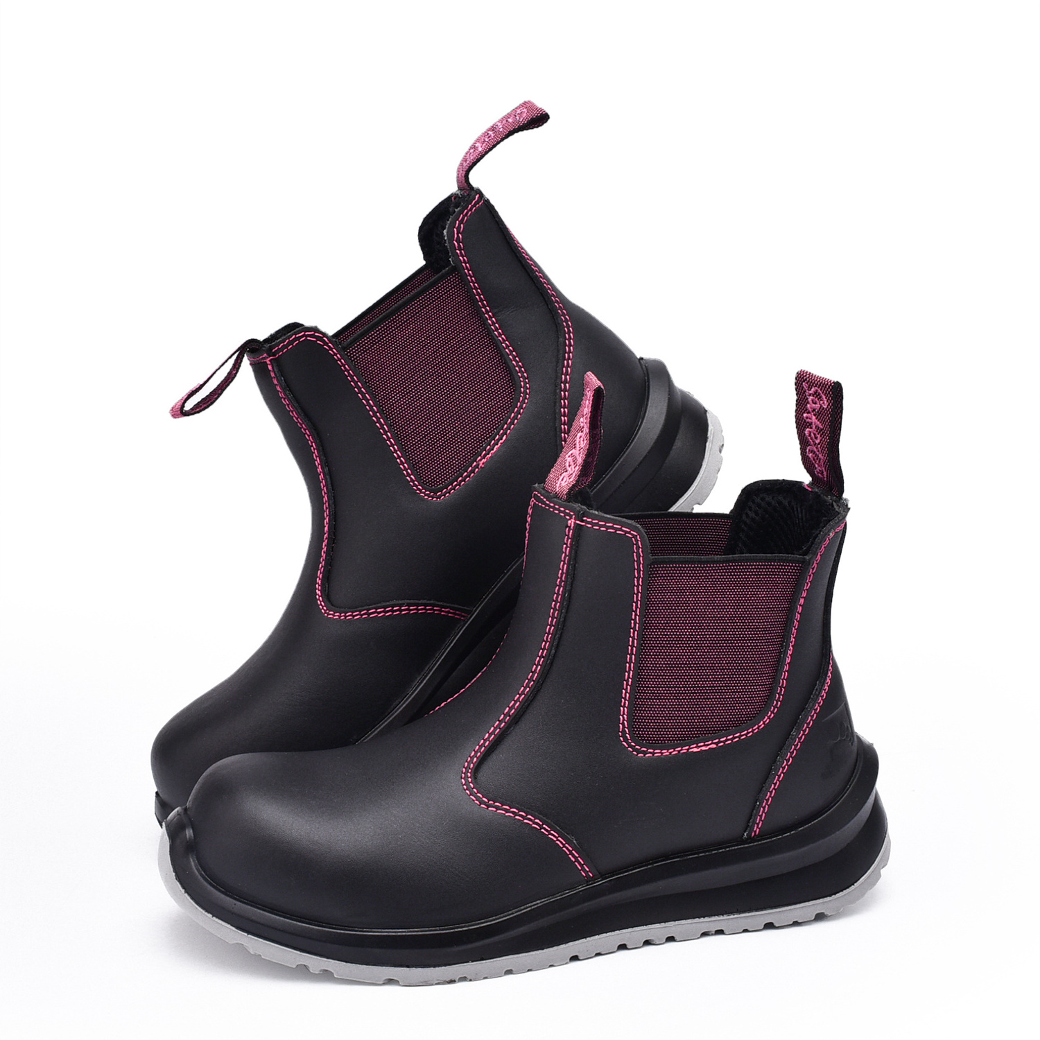 2021 New Design Women Safety Shoes Female Work Boots No Lace Boots