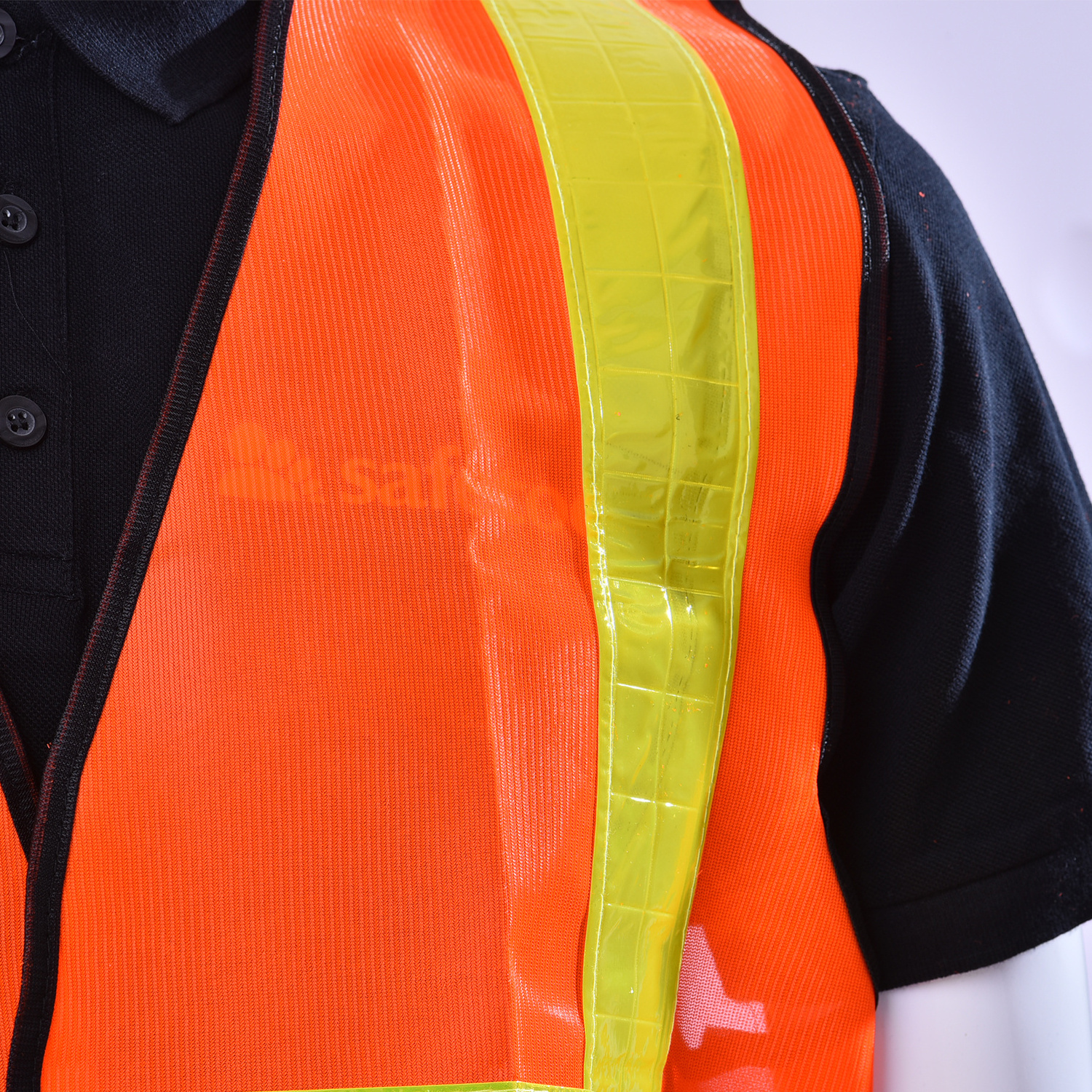 Custom Blue Red Orange Safety Work Vest with Reflective Strips, Reflective Vest for Construction, Cycling, Motorcycle, Delivery