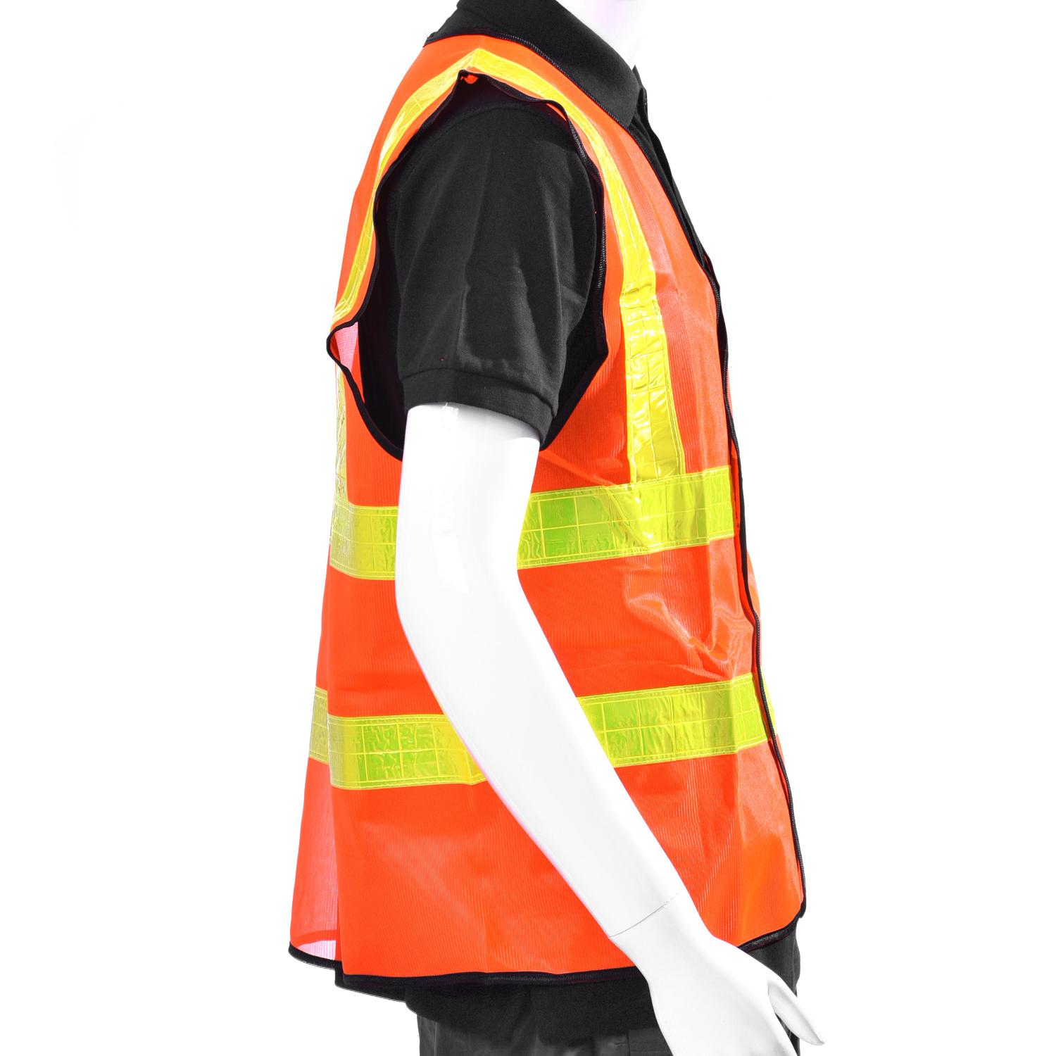 Custom Blue Red Orange Safety Work Vest with Reflective Strips, Reflective Vest for Construction, Cycling, Motorcycle, Delivery