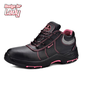 Womens steel toe industrial safety shoes construction work boots for ladies