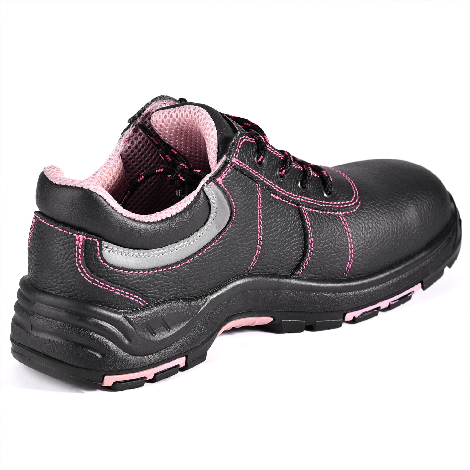 Womens steel toe industrial safety shoes construction work boots for ladies