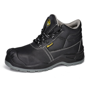 Water Resistant Industrial Cow Leather Upper Breathable Steel Toe S3 SRC Anti Static Work Boots