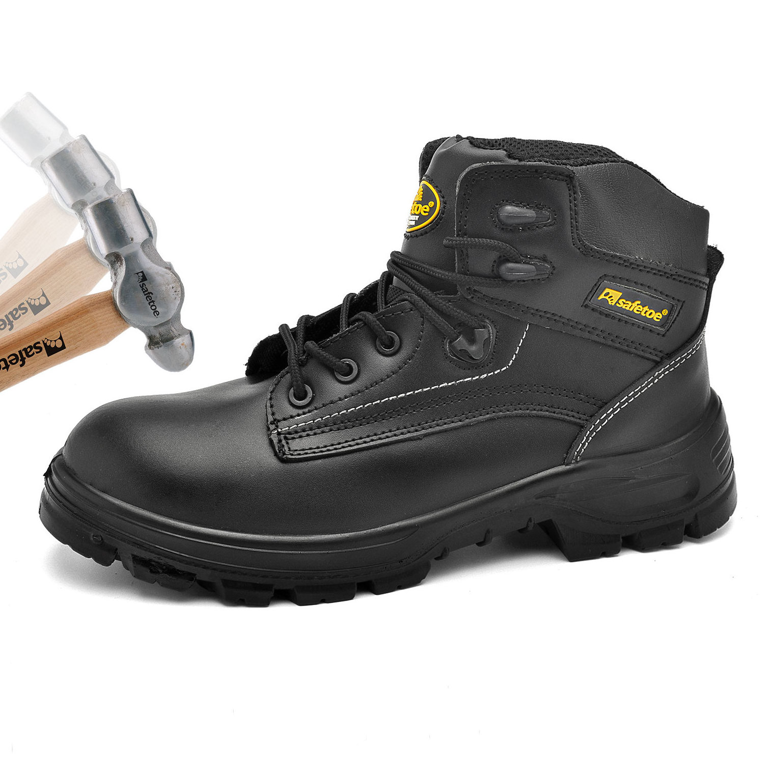 high quality S3 black shoes work land safety shoes insulated wedge sole work boots