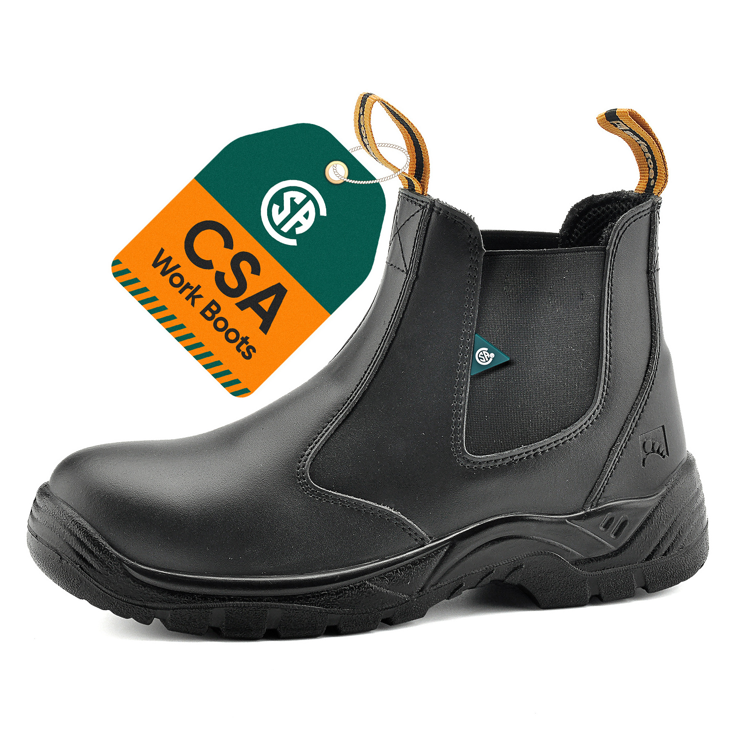 CSA Approved Green Triangle Safety Shoes Work Boots with Steel Toe