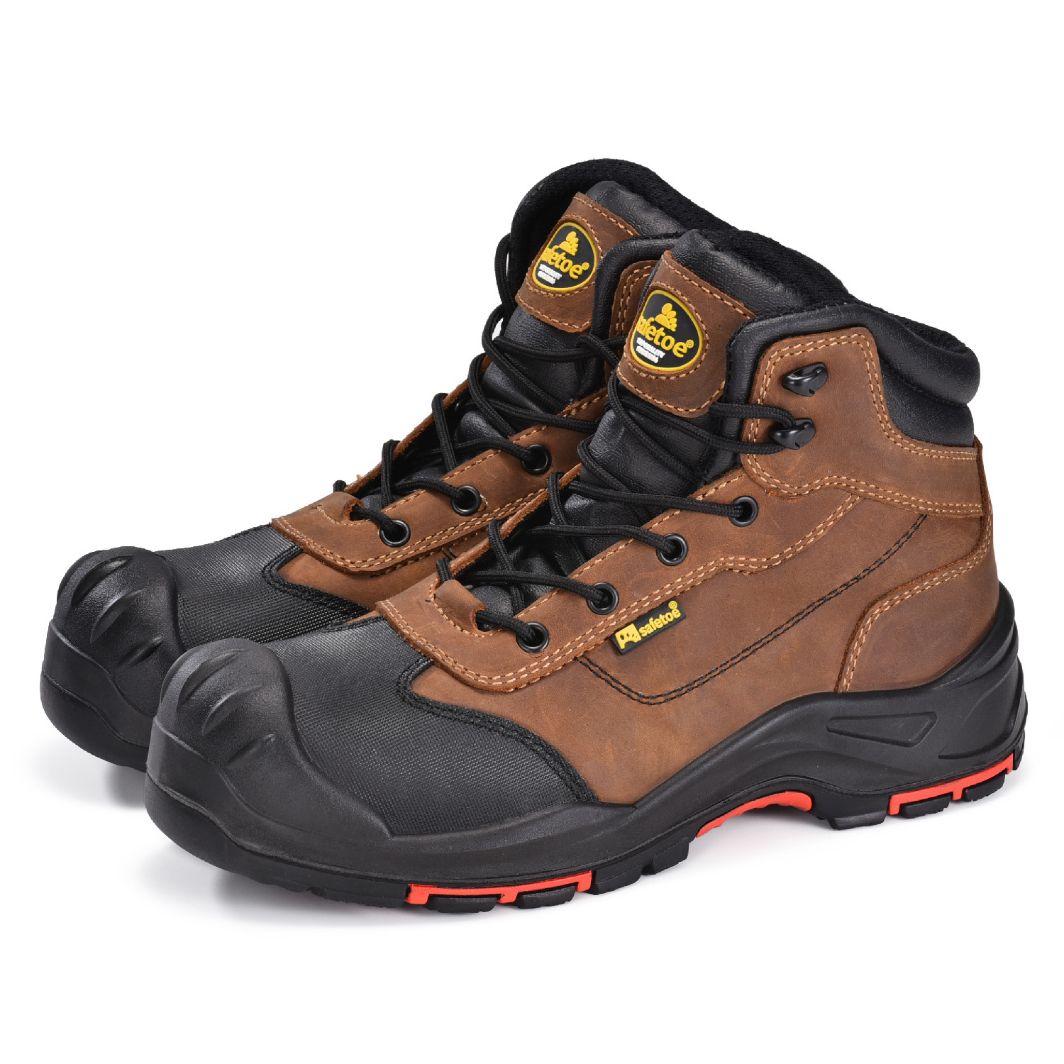 Mens Work Boots Waterproof  Hot Selling Oil Resistant Shoes Safety with Composite Toe Shoe Working Machine