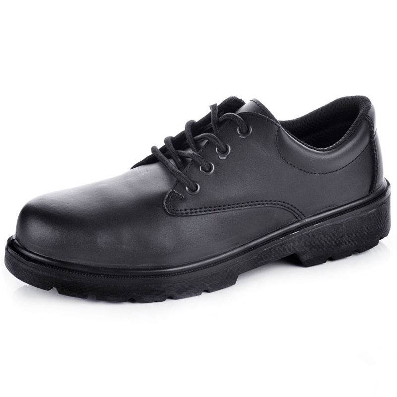 mens work boots leather genuine Black leather office shoes man safety shoes for engineers working shoes for office