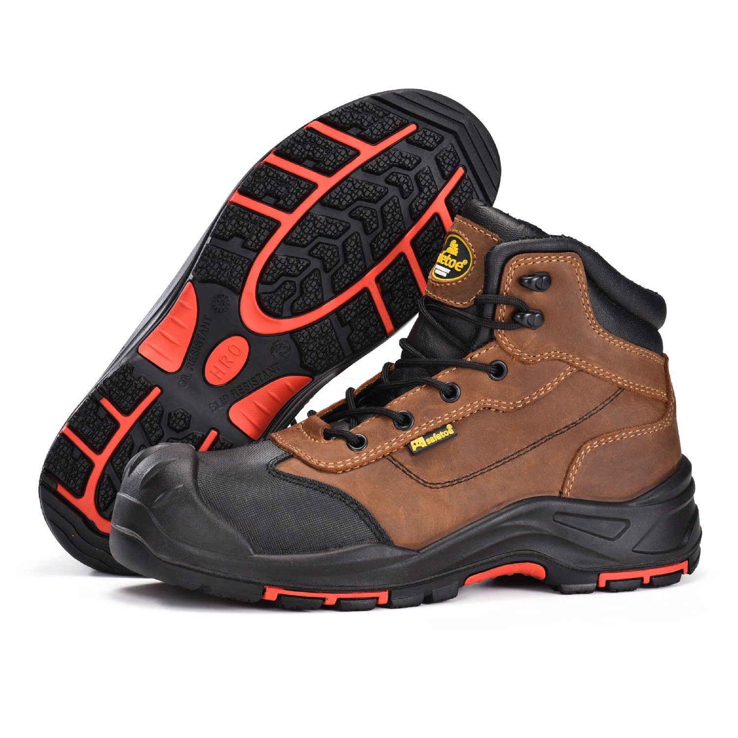 Mens Work Boots Waterproof  Hot Selling Oil Resistant Shoes Safety with Composite Toe Shoe Working Machine