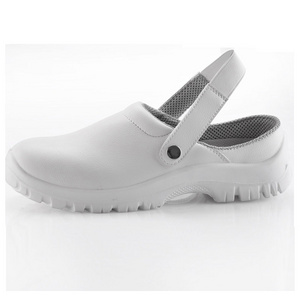 Kitchen chef steel toe insert anti slip safety shoes chef slippers for women