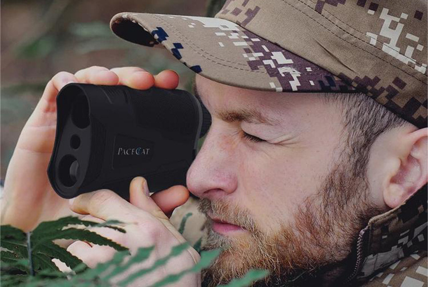 PaceCat 1000m Long Distance Hunting Rangefinder 6X Magnification IPX7 Flush Nitrogen Anti-fog High Accuracy Rangefinder