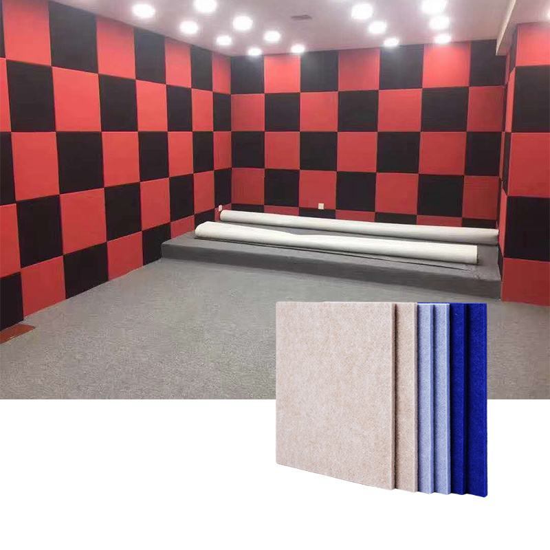 1220*2420*15Mm 7 KG Soundproof Acoustic Panel Art Decoration Polyester Fiber Acoustic Wall Panel For Indoor