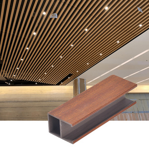 Wpc Faux Wood Indoor Ceiling Panel Designs 50*60Mm Modern Kitchen Roof Panel China Supplier