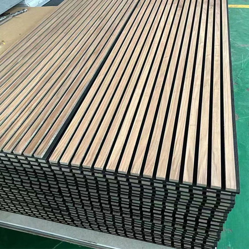 Akupanel Wood Slat Soundproof Wall Panels Polyester Akupanel Acoustic Panels For Studio Equipment