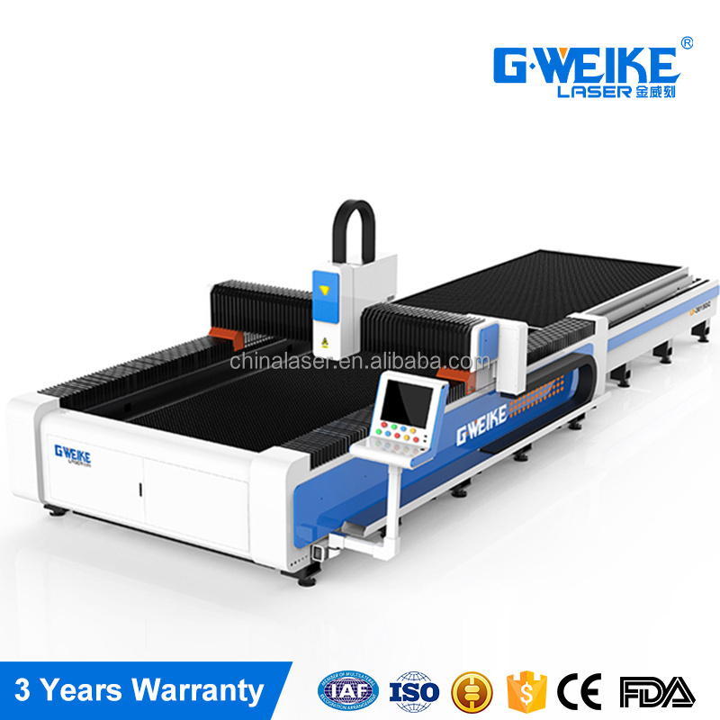 Gweike IPG mitsubishi metal fiber cement board laser cutting machine price LF3015GC