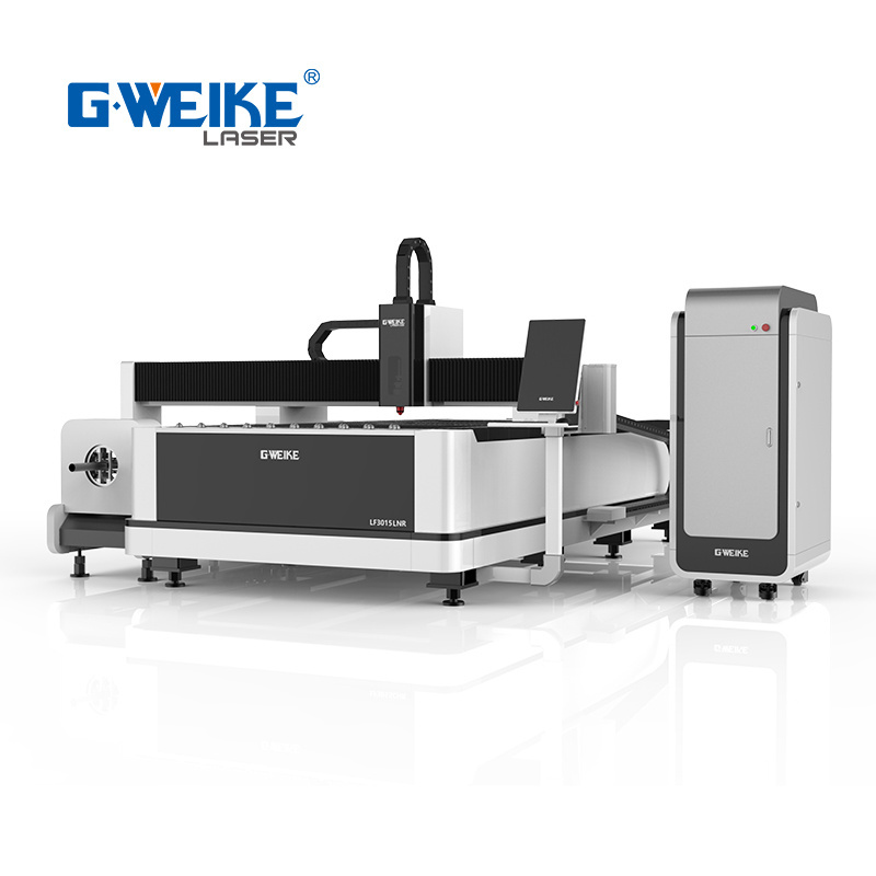 GWEIKE 3015 cnc fiber laser sheet metal cutting machine price  sheet  tube 3m*1.5m rotary plate pipe laser cutting