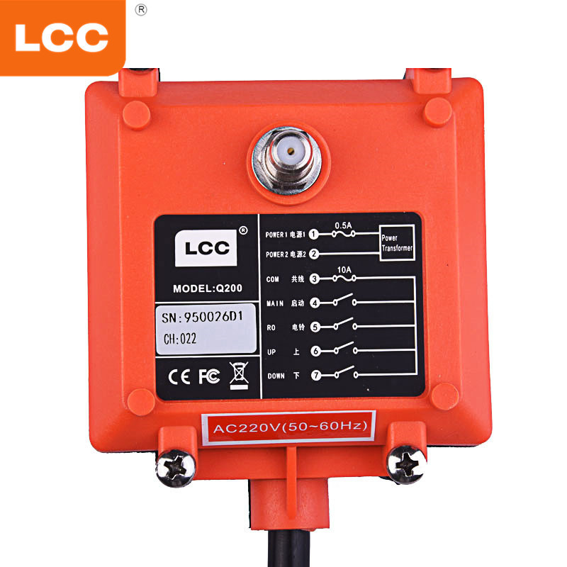 LCC Q200 Rotary Tower crane 100m Overhead crane radio remote control