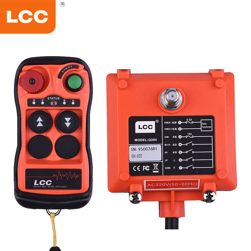 LCC Q200 Rotary Tower crane 100m Overhead crane radio remote control