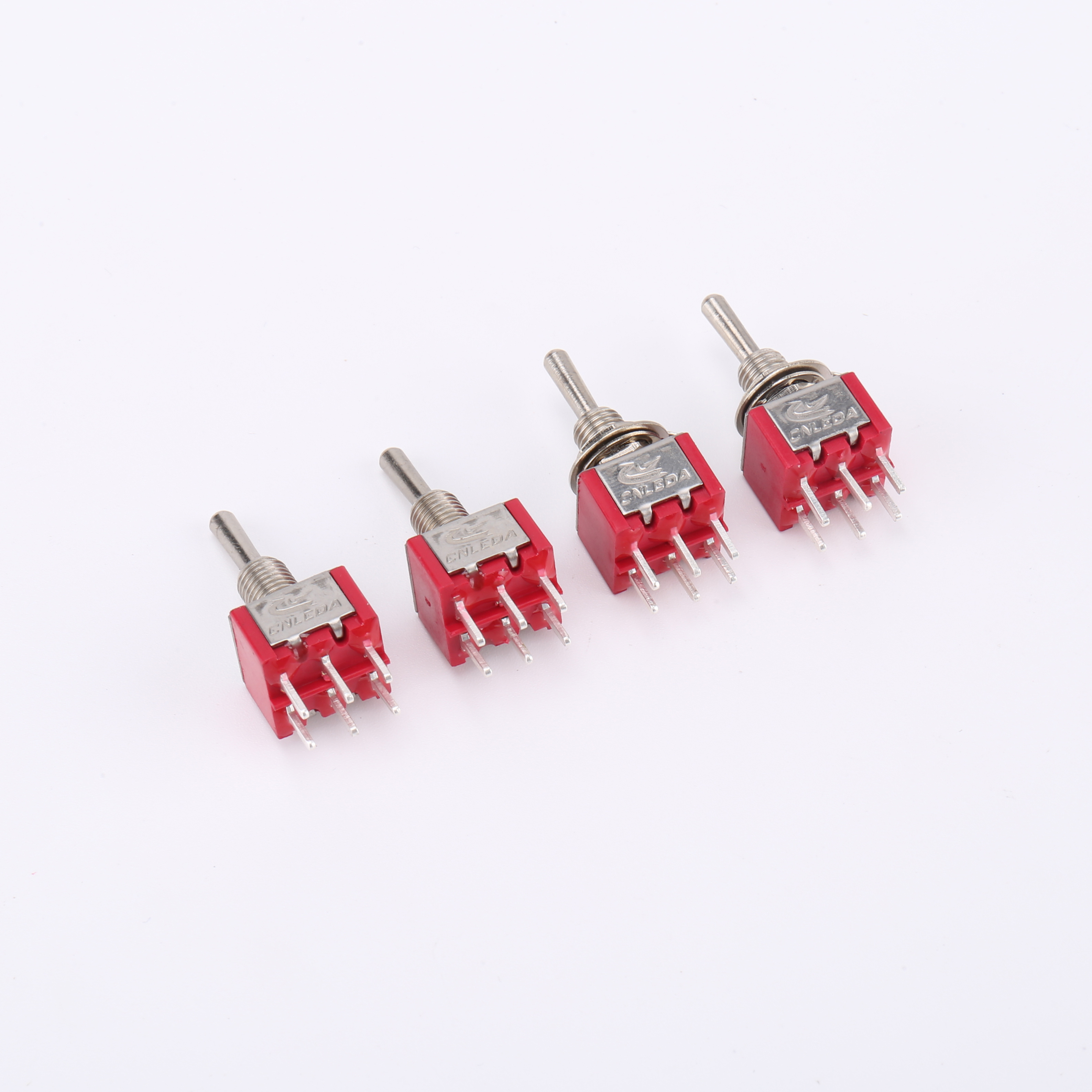 CNLEDA MTS-203 MTS-203A2 6Pins Red ON OFF ON Toggle Switches Mini DPDT Toggle Switches