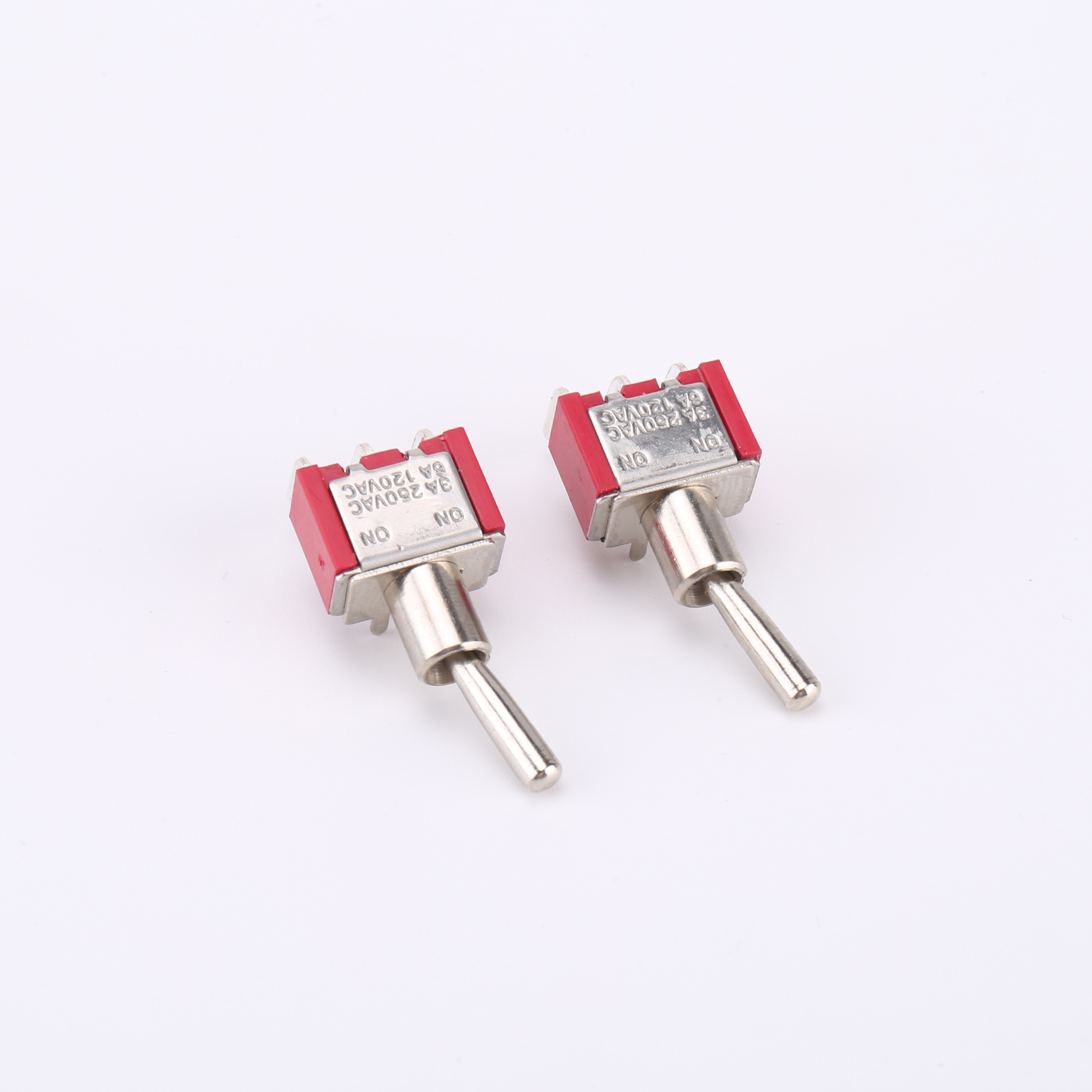 CNLEDA MTS-102 MTS-102C3 ON ON 6MM Right bent foot 3A/6A 250VAC/120VAC 3 Way 3Pin 2 Position Toggle Switches