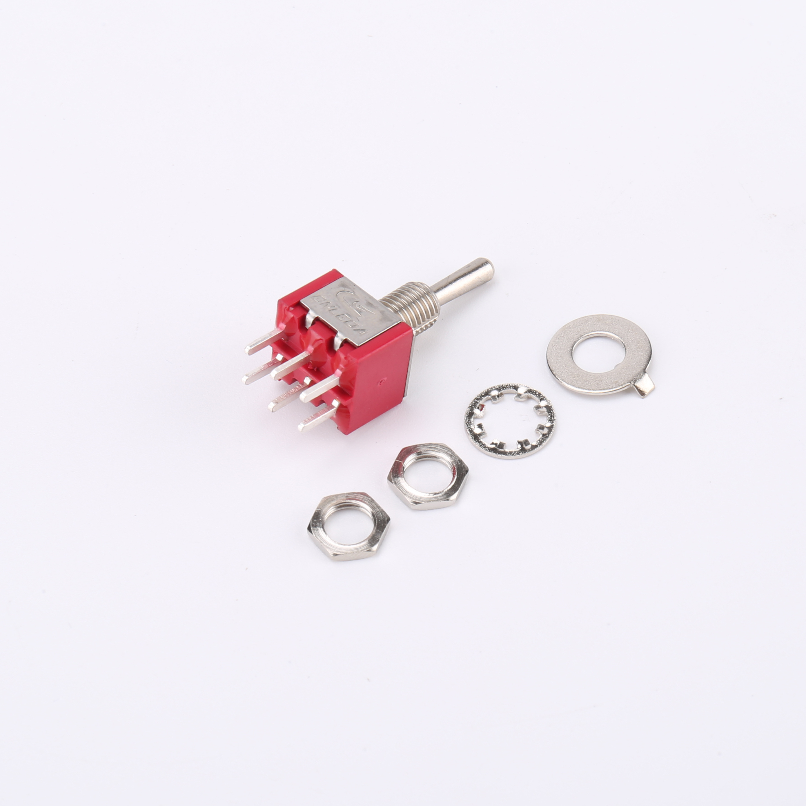 CNLEDA MTS-203 MTS-203A2 6Pins Red ON OFF ON Toggle Switches Mini DPDT Toggle Switches