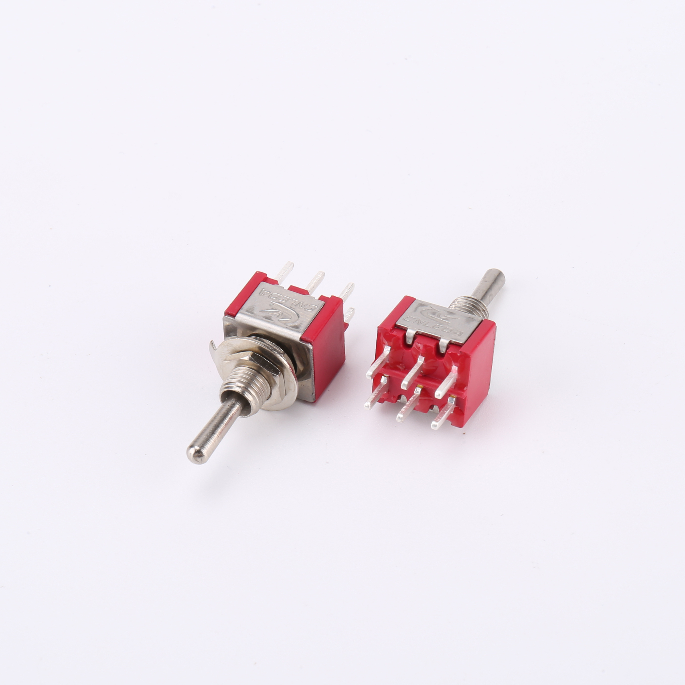 CNLEDA MTS-203 MTS-203A2 6Pins Red ON OFF ON Toggle Switches Mini DPDT Toggle Switches