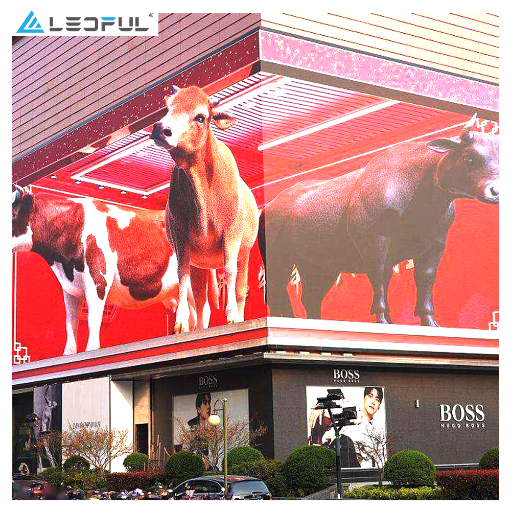 LEDFUL Advertising Screen Full Color Outdoor Large P2.5 P3 P4 P5 P6 P8 3D LED Display Screen