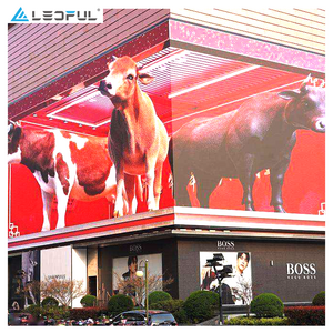 LEDFUL Advertising Screen Full Color Outdoor Large P2.5 P3 P4 P5 P6 P8 3D LED Display Screen