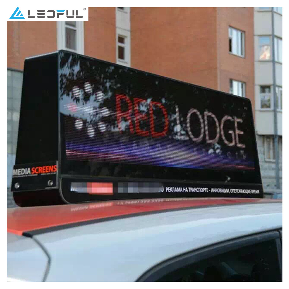 P5 Double Sided Full Color Taxi Roof LED Screen 3G 4G Wifi Taxi TOP LED Panel