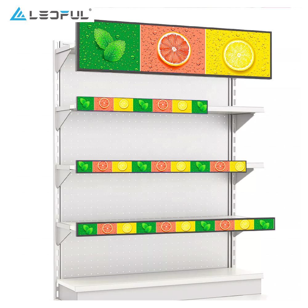 Digital LED Sign P1.25 1.25MM COD Shelf Screen Ultra HD LED Strip Display Screen For Supermarket