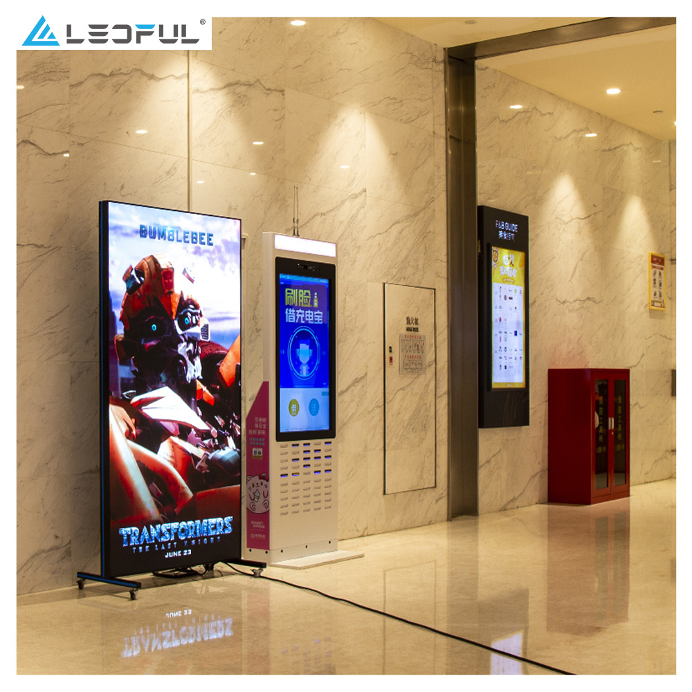 2021 New Arrival Real Estate Movie Standee Rotating Display P2.5 LED Screen HD Poster Frame