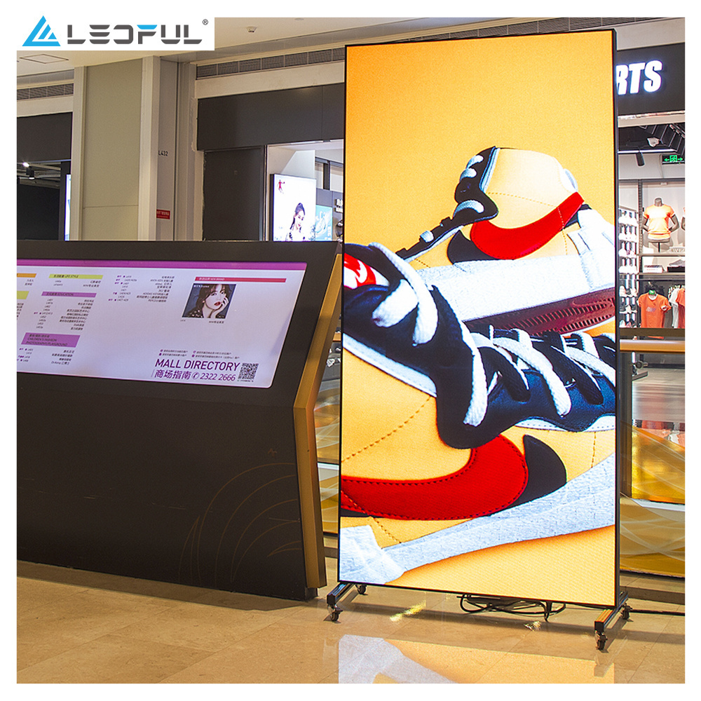 2021 New Arrival Real Estate Movie Standee Rotating Display P2.5 LED Screen HD Poster Frame