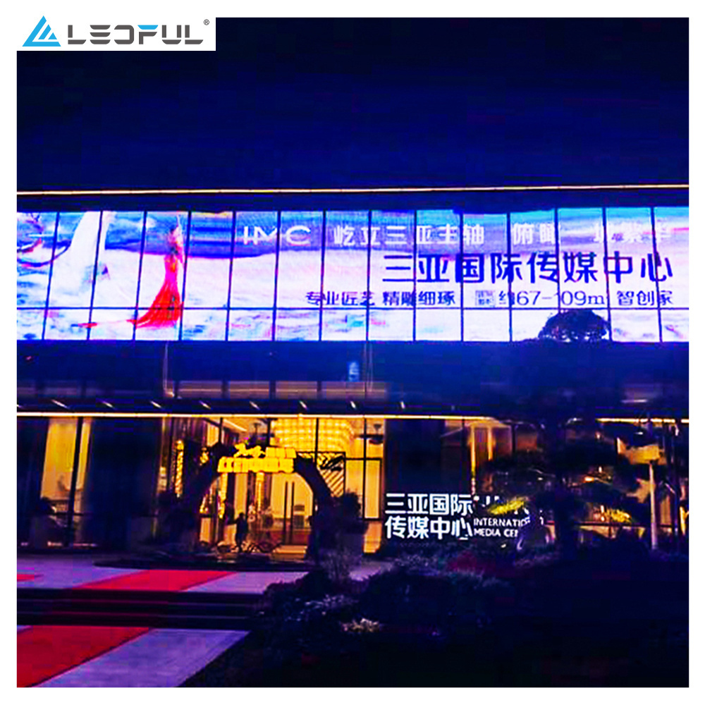 Pantallas LED Panel Indoor Outdoor P1.9 P2.8 P3.9 P5.2 P7.8 HD TV Transparente LED Mesh Glass Flim LED Display Screen