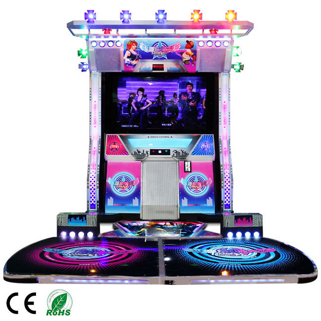 Indoor game center entertainment equipment 2 players interactive game coin operated arcade dance game machine