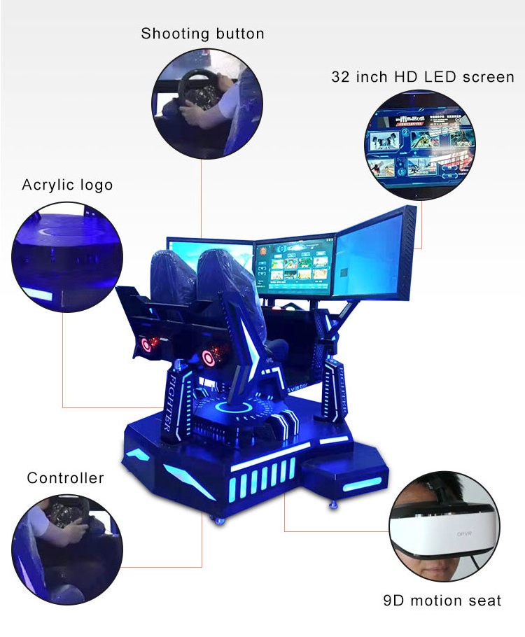 Hydraulic F1 Racing  Simulator 3 Screen Virtual Reality VR Games Indoor Amusement Park Product For Sale