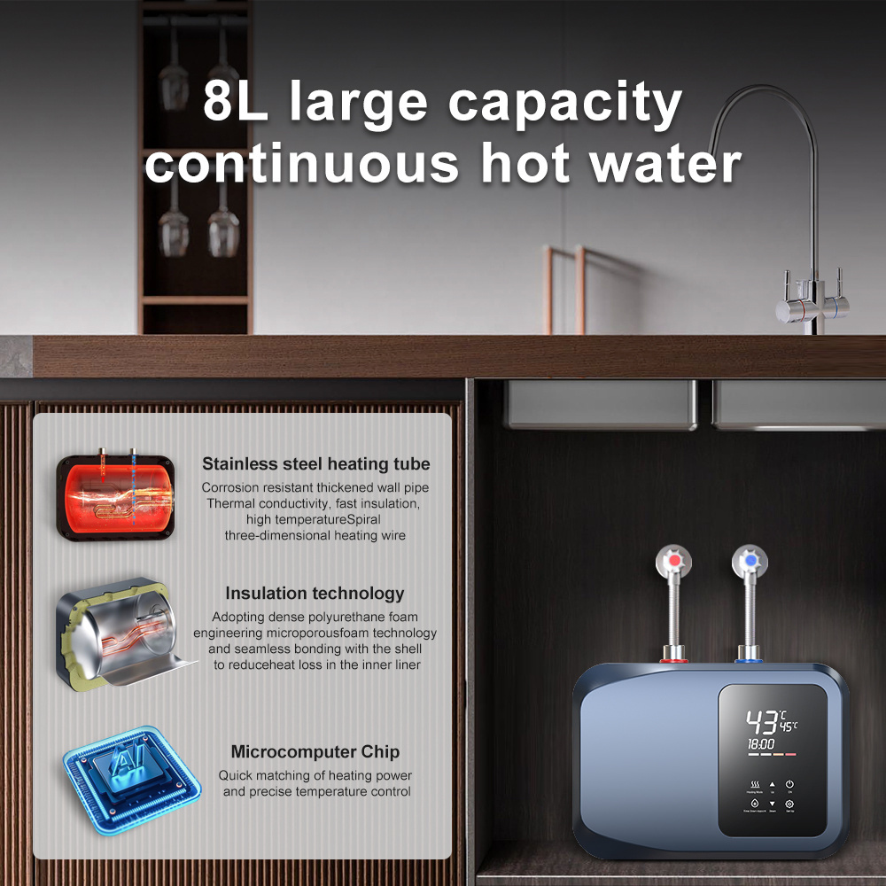 Storage electric water heater 220v portable hot water heater tankless water heater whole house heating storage