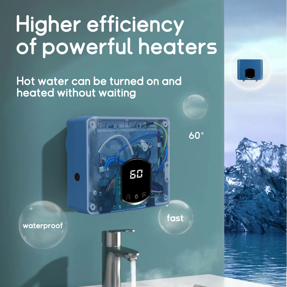 Economic Instant Water Heaters Electric 3500w Mini Instant Electric Tankless Hot Water Heater Shower