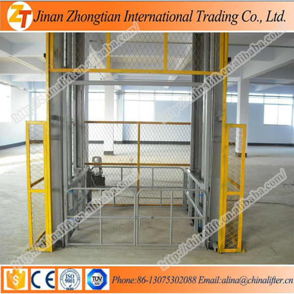 Vertical freight elevator Electric goods lifting platform Small Hydraulic Warehouse Guide Rail Cargo Lift