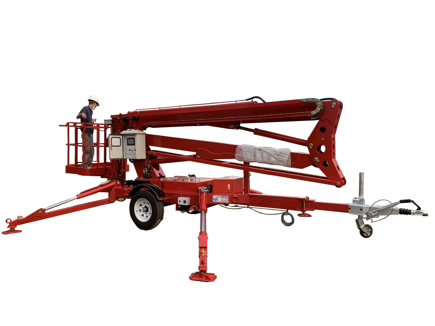 ZTCL ZHONGTIAN 18M Towable boom lift for sale trailer mounted boom lift truck used for cherry picker