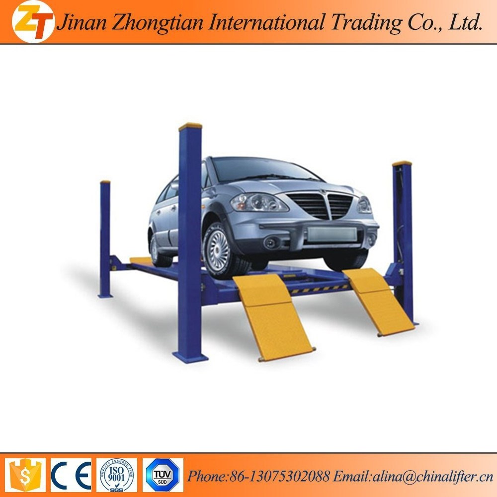 5T hydraulic four post car lift/car lifter 4 post