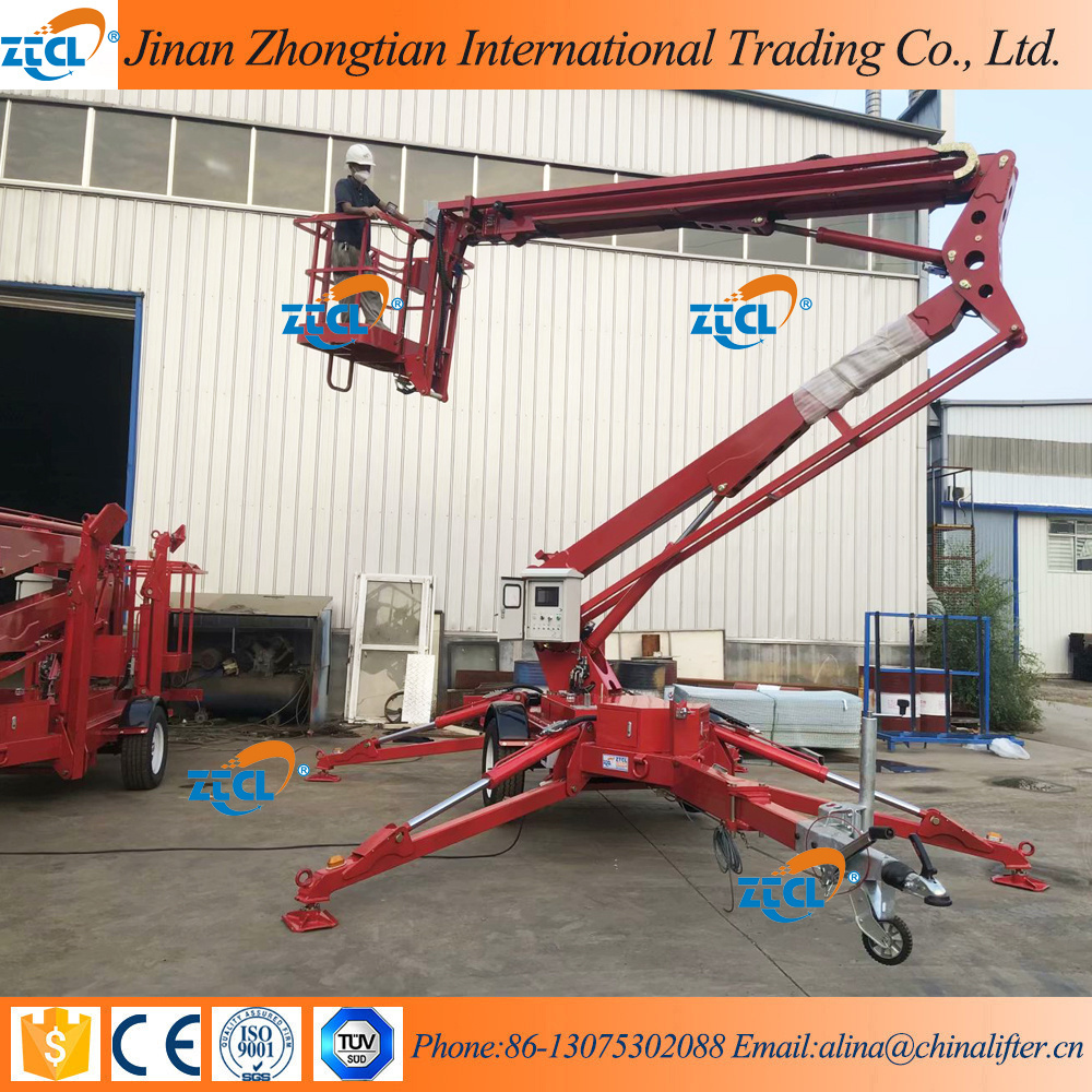 Articulated towable boom lift truck mounted hydraulic lift tables aerial work platform price