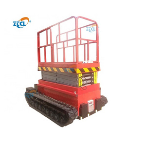 6m Tracked self propelled scissor lift on tracks crawler hydraulic tracked scissor lift